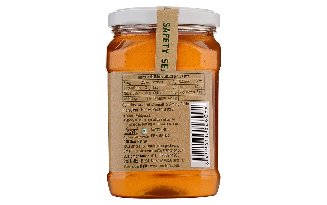 Florea Raw Acacia Honey    Glass Jar  500 grams